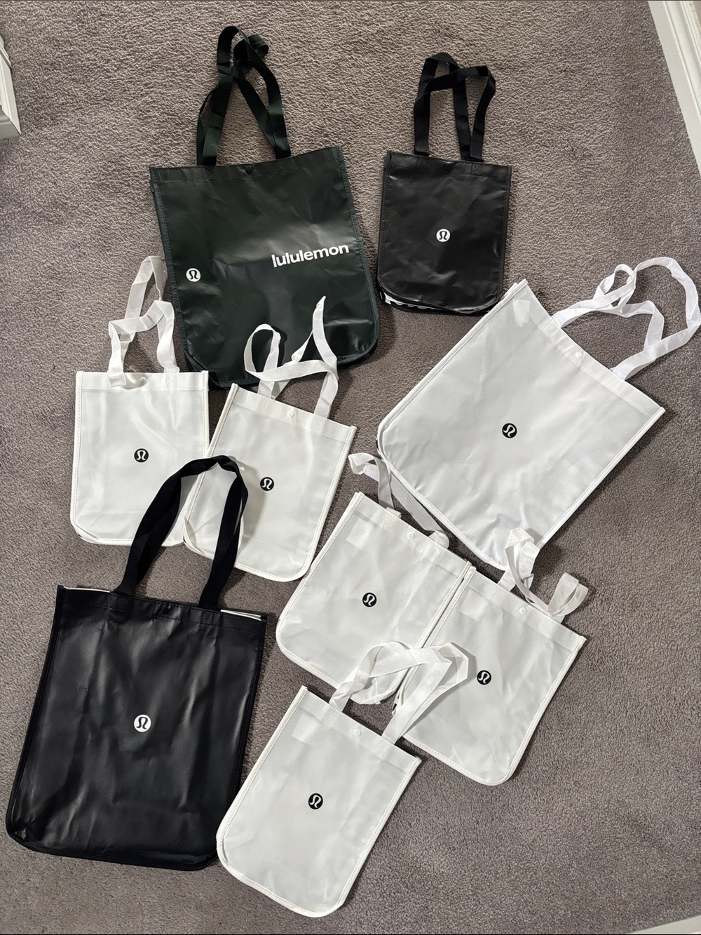 NWT!lululemon athletica Black & White Assorted Tote Bundle
